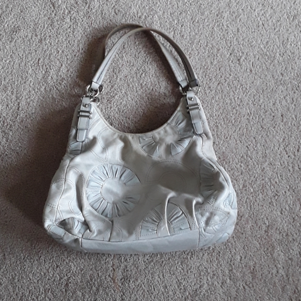 Light blue/grey coach bag well loved - Picture 5 of 5